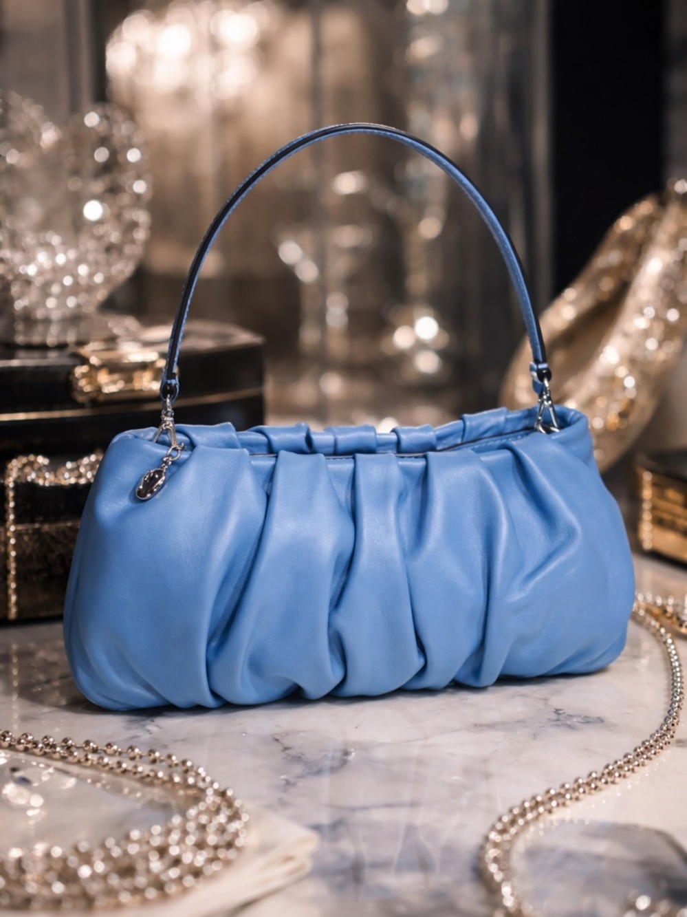 Authentic Staud Leather Bag in Azure NWT